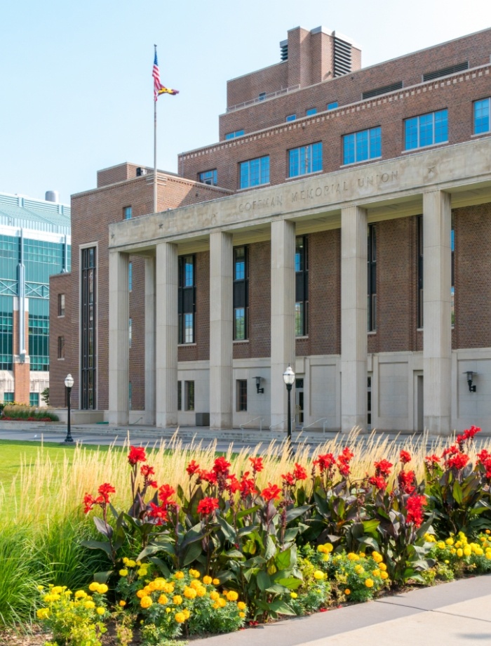 Outside view of dental school building