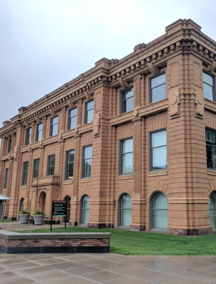 Outside view of dental school building