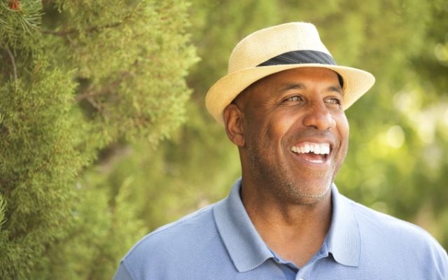 Man sharing flawless smile after gum lift