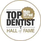 Top Dentist Hall of Fame badge