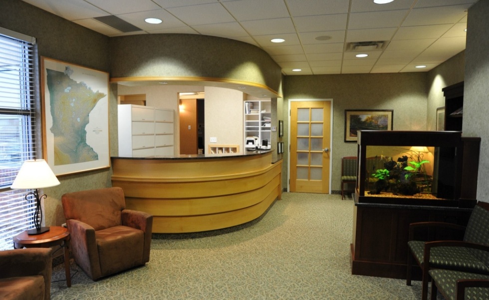 Dental office reception desk