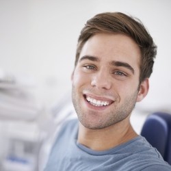 Man smiling during preventive dentistry visit