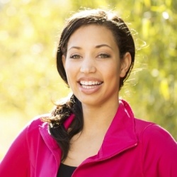 Woman smiling after gum lift