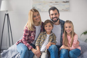 portrait of a smiling family