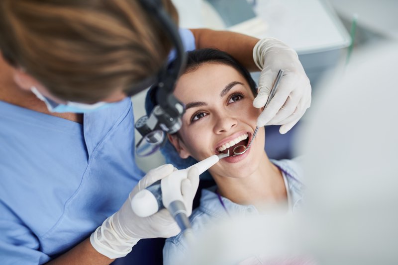 woman undergoing dental checkup