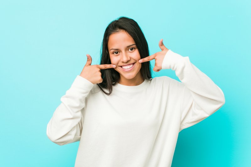 woman smiling with brighter teeth