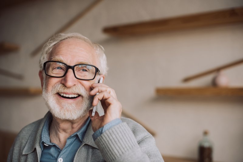 older man with dentures